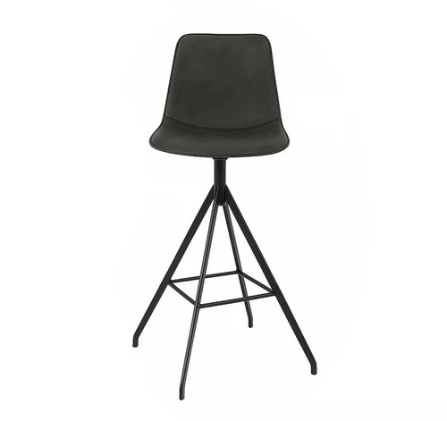 Hoker Monaco szary obrotowy z oparciem loftowy do kuchni i wyspy 65 cm Intesi