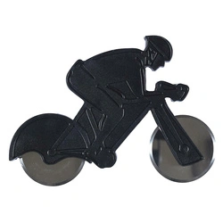 Intesi Kolarz czarny nóż do pizzy na rowerze metalowy, ostry