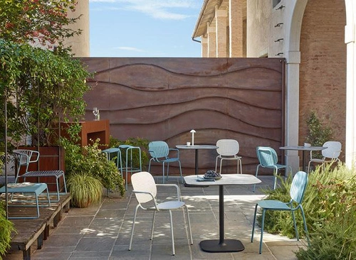 Krzesło metalowe ogrodowe białe SI-SI SCAB Design nowoczesne do ogrodu i na taras