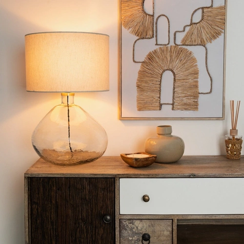 Lampka Melly biała/ transparentna