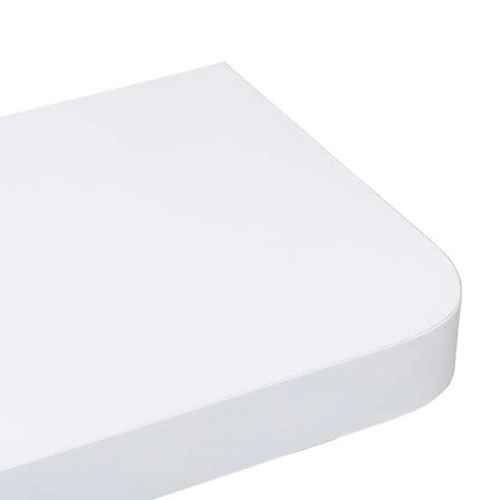 Biała półka ścienna Fixy 60 cm zaokrąglona MDF nowoczesna do salonu i sypialni 5five