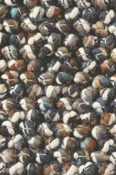 Dywan do salonu wełniany Marble retro granatowy ręcznie tkany 200x300cm łatwoczyszczący