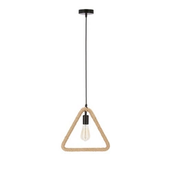 Lampa wisząca Triun czarny+beżowy 1x40W E27
