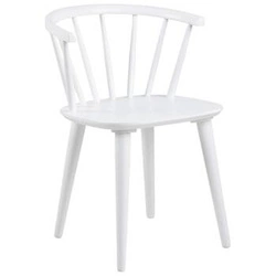 Krzesło drewniane Ida Actona białe z podłokietnikami skandynawskie do jadalni i kuchni