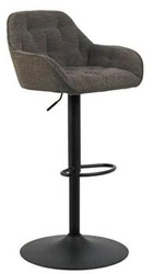 Hoker Brooke brązowy tapicerowany z oparciem obrotowy regulowany do kuchni i wyspy Actona