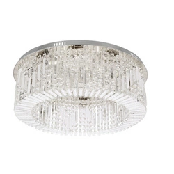 Lampa sufitowa MARANGA plafon chromowy 10x10W E14 kryształy bezbarwne