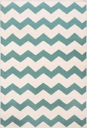 Dywan nowoczesny Chevron White Oaks 120x180 bawełniano-wełniany do salonu miętowy