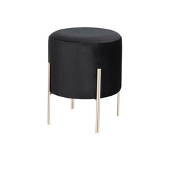 Pufa Living Velvet czarna Outlet