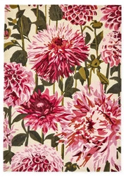 Dywan wełniany Dahlia Fuchsia Palm 170x240cm nowoczesny do salonu i sypialni w kwiaty