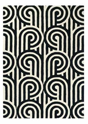 Dywan nowoczesny wełniany Turnabouts Black 250x350 geometryczny do salonu i sypialni Florence