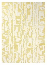 Florence Waterwave Stripe Citron dywan wełniany boho do salonu 250x350cm łatwy w czyszczeniu