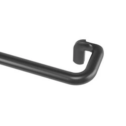 Karnisz pojedynczy Umbra Twilight czarny regulowany 168–366cm do salonu zaciemniający