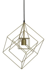 Lampa wisząca Kubinka 25x25x27 antyczny brąz OUTLET