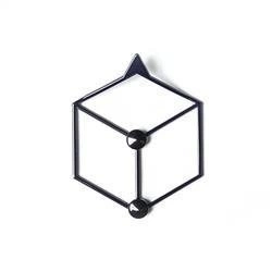 Stiga XS czarny nowoczesny metalowy wieszak ścienny do przedpokoju lub garderoby