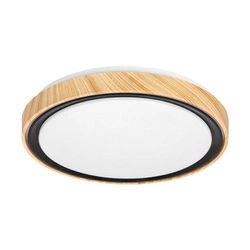 Plafon LED okrągły Aflo 38 cm nowoczesny efekt drewna do salonu i sypialni CANDELLUX