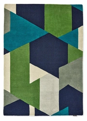 Dywan do salonu wełniany Popova Amazonia 250x350cm geometryczny boho ręcznie tkany multikolor