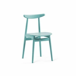 Krzesło drewniane Fameg Finn do jadalni i kuchni klasyczne bukowe orzech mleczny z oparciem