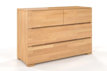 Komoda z szufladami Sparta 120 cm bukowa drewniana skandynawska do salonu SKANDICA