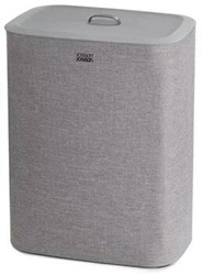 Joseph Joseph Tota nowoczesny kosz na pranie 90l z 2 komorami do łazienki szary prostokątny