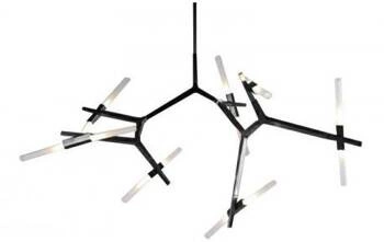 Lampa wisząca STICKS-14 czarna regulowana nad stół nowoczesna do salonu Step into Design