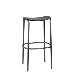 Hoker metalowy bez oparcia Trick 75 cm czarny nowoczesny do kuchni i ogrodu SCAB Design