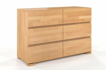 Komoda drewniana z szufladami Vestre 120 cm skandynawska do salonu i sypialni SKANDICA