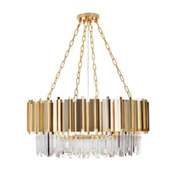 Lampa wisząca REA złota 80 cm nowoczesna regulowana do salonu i nad stół