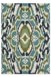 Dywan zewnętrzny do tarasu Ixora Emerald Palm 200x280cm klasyczny łatwy w czyszczeniu Harlequin