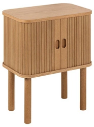 Szafka nocna Langley Actona w naturalnym dębie, frezowane fronty, 45 cm szerokości, idealna do sypialni i pokoju młodzieżowego