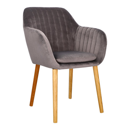 Krzesło Emilia Velvet dark grey tapicerowane