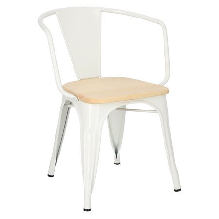 Krzesło Paris Arms Wood białe sosna naturalna