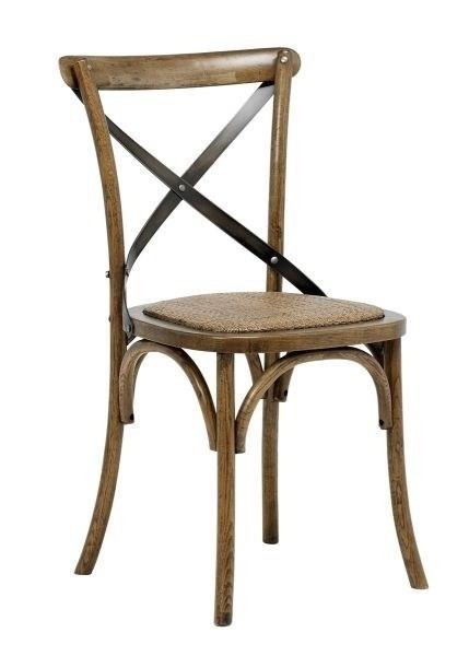 Krzesło Vintage hardwood brązowe drewniane